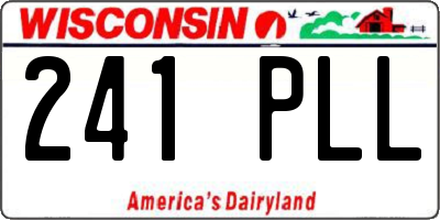 WI license plate 241PLL