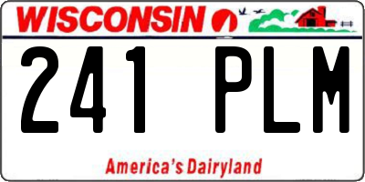 WI license plate 241PLM