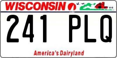 WI license plate 241PLQ