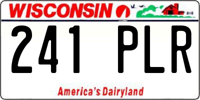 WI license plate 241PLR