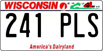 WI license plate 241PLS