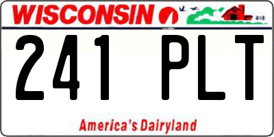 WI license plate 241PLT