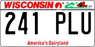 WI license plate 241PLU