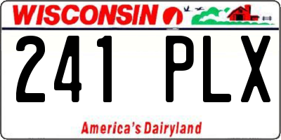 WI license plate 241PLX