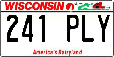 WI license plate 241PLY