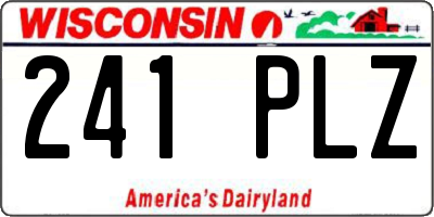 WI license plate 241PLZ