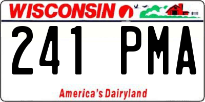 WI license plate 241PMA