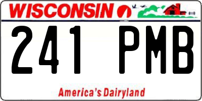 WI license plate 241PMB