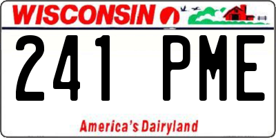 WI license plate 241PME