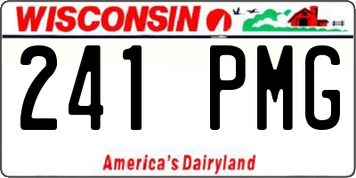 WI license plate 241PMG