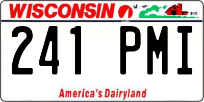 WI license plate 241PMI