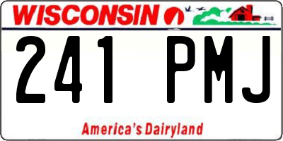 WI license plate 241PMJ