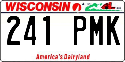 WI license plate 241PMK