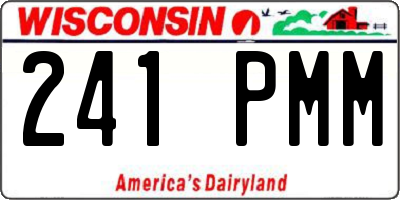 WI license plate 241PMM