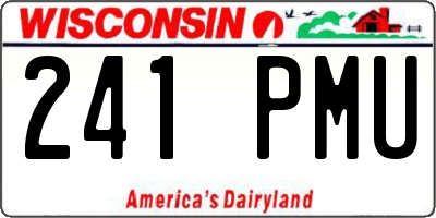WI license plate 241PMU