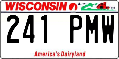WI license plate 241PMW