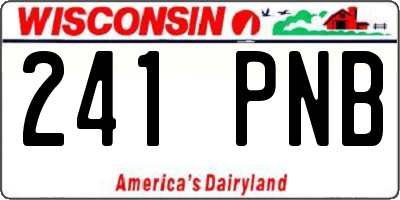 WI license plate 241PNB