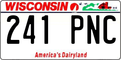 WI license plate 241PNC
