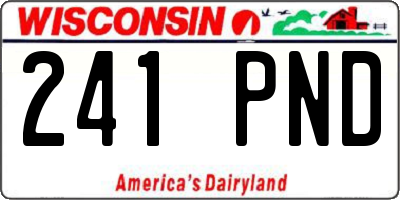 WI license plate 241PND