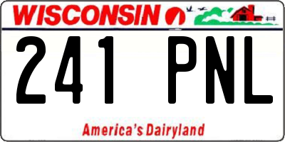 WI license plate 241PNL
