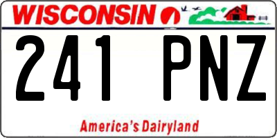 WI license plate 241PNZ