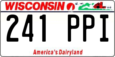 WI license plate 241PPI
