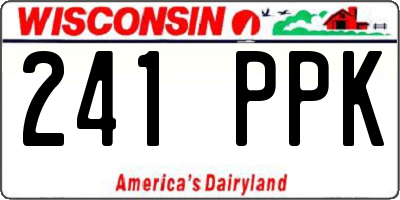 WI license plate 241PPK