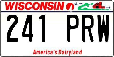 WI license plate 241PRW