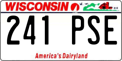 WI license plate 241PSE