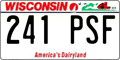 WI license plate 241PSF