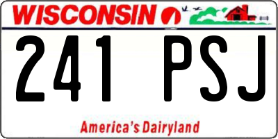 WI license plate 241PSJ
