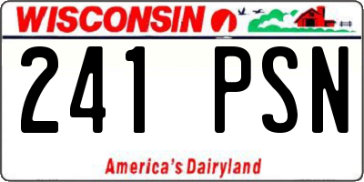 WI license plate 241PSN