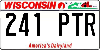 WI license plate 241PTR