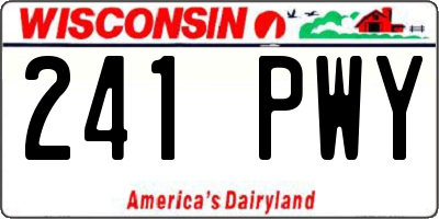 WI license plate 241PWY