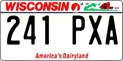 WI license plate 241PXA