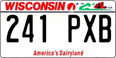 WI license plate 241PXB