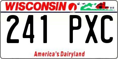 WI license plate 241PXC