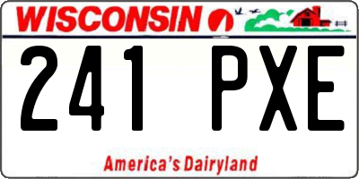 WI license plate 241PXE