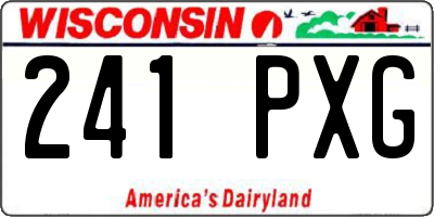 WI license plate 241PXG