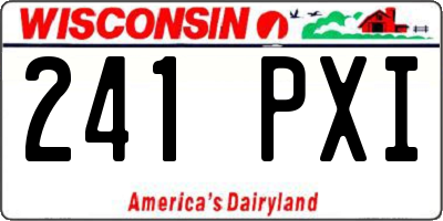 WI license plate 241PXI
