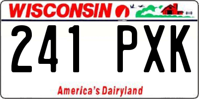 WI license plate 241PXK