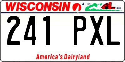 WI license plate 241PXL