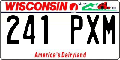 WI license plate 241PXM