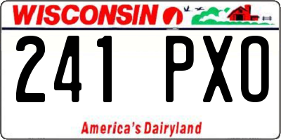 WI license plate 241PXO