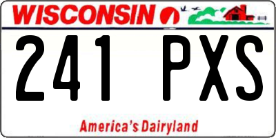 WI license plate 241PXS