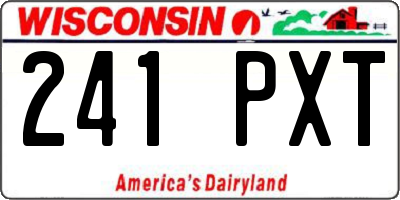 WI license plate 241PXT