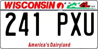 WI license plate 241PXU