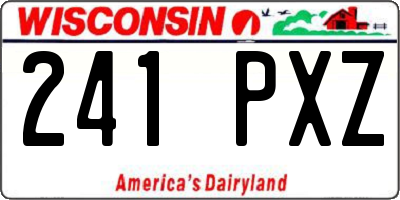 WI license plate 241PXZ