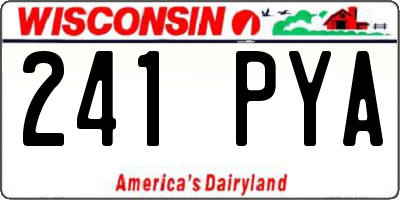 WI license plate 241PYA
