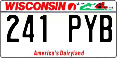 WI license plate 241PYB